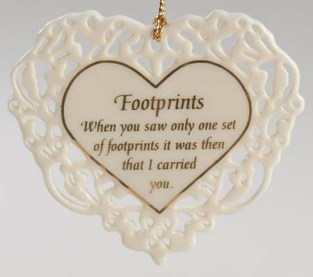 Footprints Ornament by Lenox