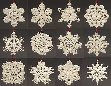 Twelve Days of Christmas Snowflakes Boxed Set Of 12 - With Box