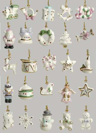 Jeweled Advent Ornament Calendar Set Of 25 Ornaments - Boxed