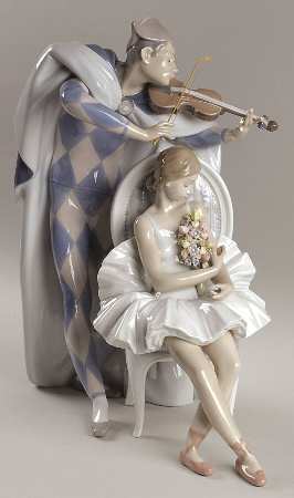 Lladro Collector Society Figurines Jester's Serenade-1993 - Boxed