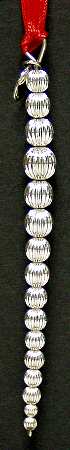 Icicle Ornament 2004 Sterling Bead Icicle - Boxed