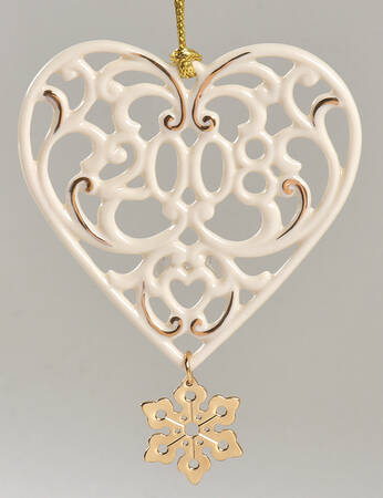 A Year To Remember Ornament 2008-Heart - Boxed