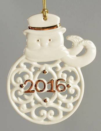 A Year To Remember Ornament 2016-Snowman - Boxed