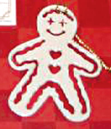 Pierced Ivory Ornaments Gingerbread Man - Boxed