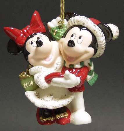Mickey & Minnie First Christmas 2004 1st Christmas Together - With Box