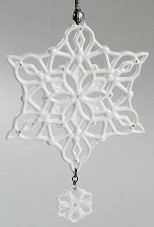 Winter White Snowflake White Christmas Snowflake - With Box