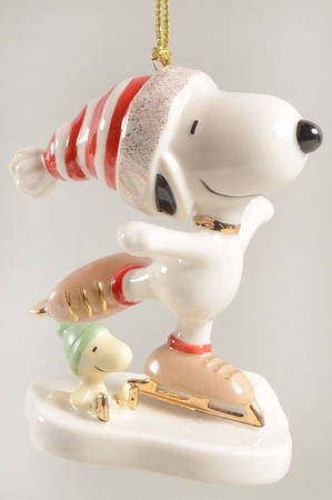 Whimsical Snoopy Ornaments Snoopy Ice Skating - Boxed