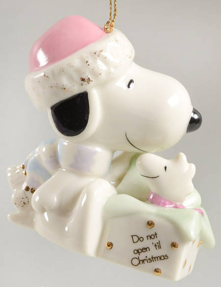 Whimsical Snoopy Ornaments A Surprise For Snoopy-Pink - Boxed