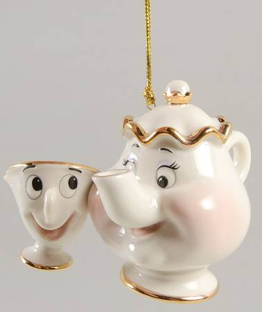 Beauty & the Beast Ornaments Mrs. Potts And Chip - Boxed