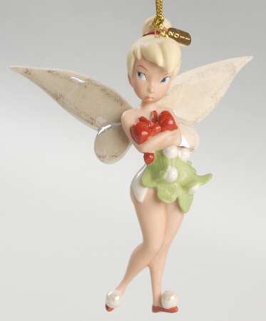 Tinkerbell Ornaments Waiting For Her Christmas Kiss - Boxed