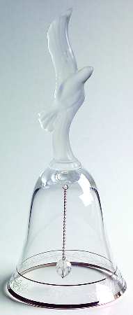 Crystal Christmas Bell Dove - Boxed