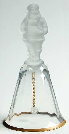 Crystal Christmas Bell Santa - No Box