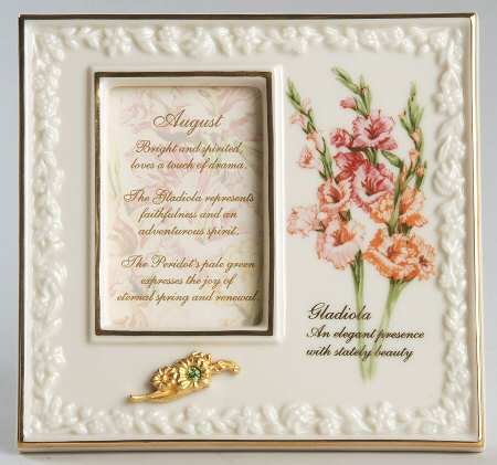 China Treasures Birthstone Frames August - Boxed