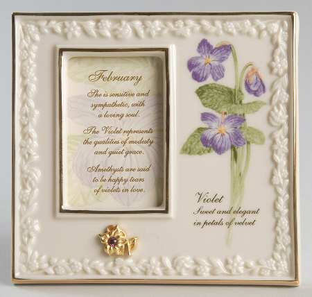 China Treasures Birthstone Frames February - Boxed