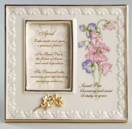 China Treasures Birthstone Frames April - Boxed