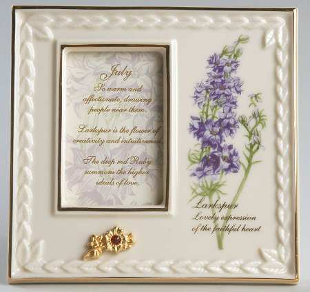 China Treasures Birthstone Frames July - Boxed