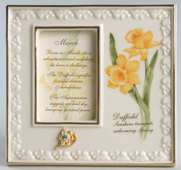 China Treasures Birthstone Frames March - Boxed