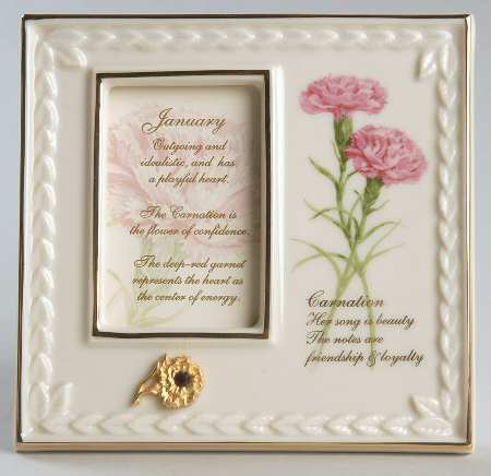 China Treasures Birthstone Frames January - With Box
