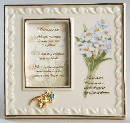 China Treasures Birthstone Frames December - Boxed