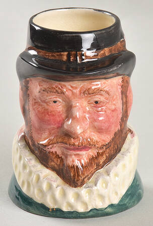 Character Jug Sir Walter Raleigh- Cigarette Cup-Mini - No Box