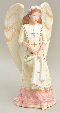 Miracle in Bethlehem Angel Holding Flowers - No Box