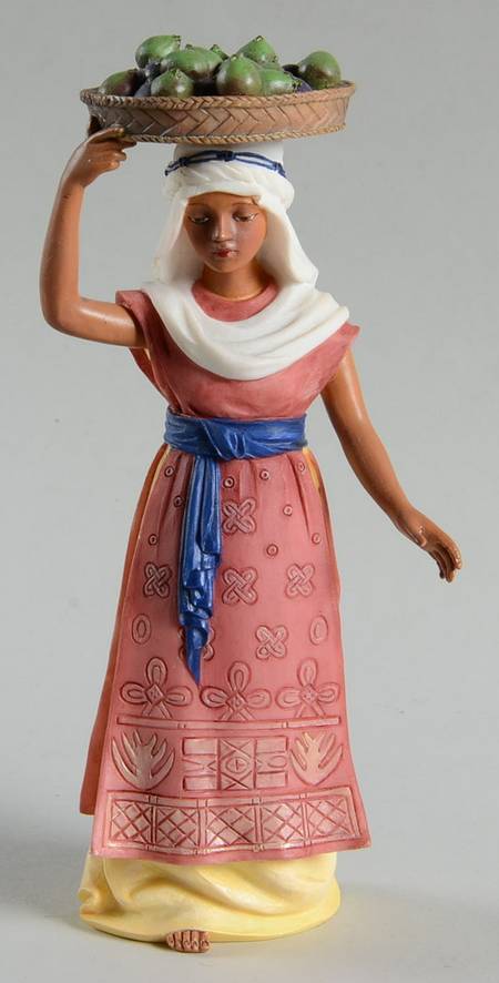 Miracle in Bethlehem Girl With Fruit Basket - No Box