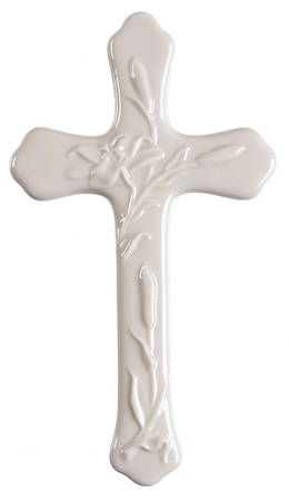 China Treasures Cross Lily Wall Cross - No Box