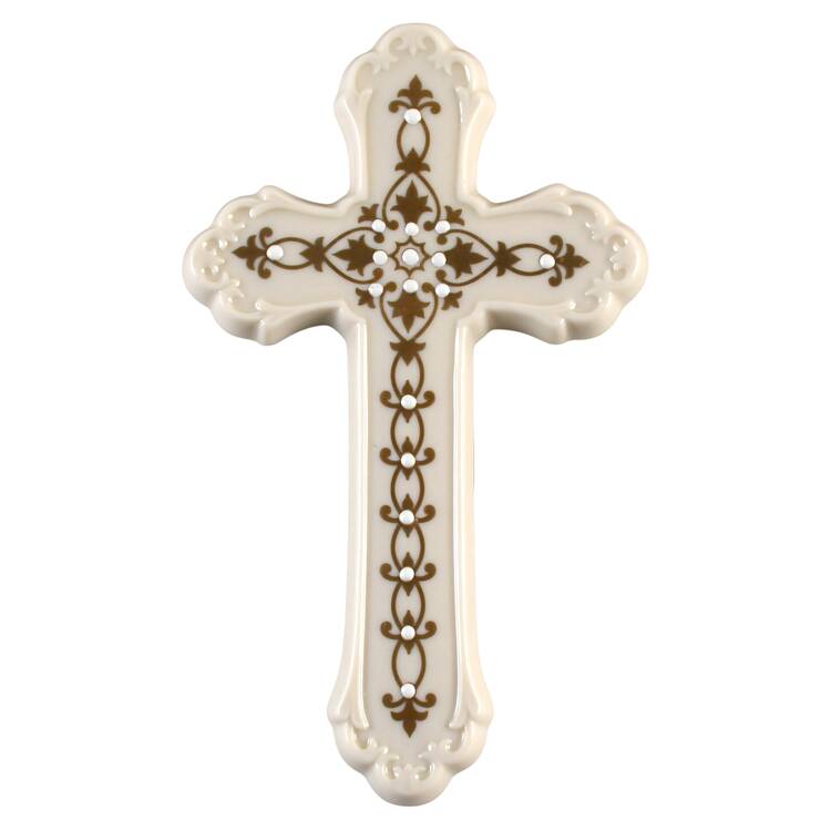 China Treasures Cross White Jeweled Cross Only - No Box
