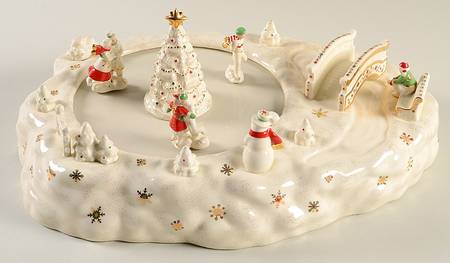 Mistletoe Park Village Skating Pond-Animated - Boxed