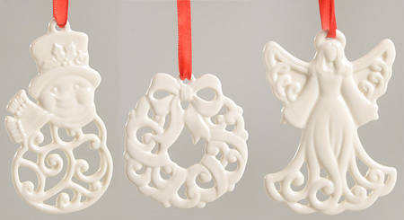 Charms Snowman,Wreath,Angel - Set Of 3 - Boxed