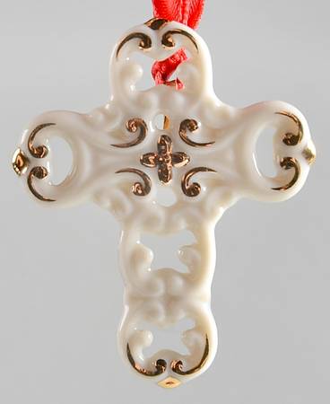 Charms Cross-Gold Accent - Boxed