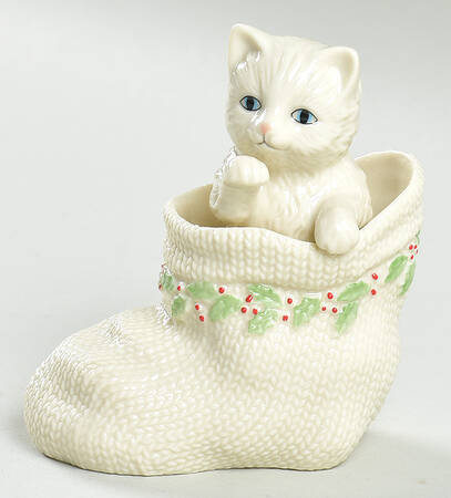 Classic Cat Collection Christmas Kitty In Stocking - Boxed