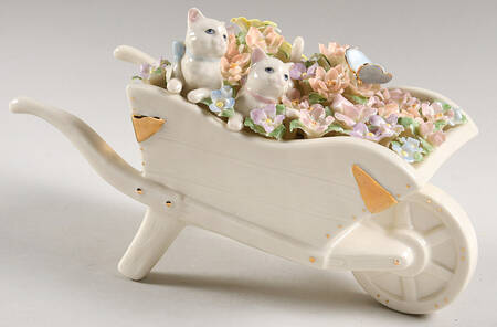 Classic Cat Collection Flower Cart Kittens - No Box