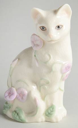 Classic Cat Collection The Garden Cat-Crackle Glaze - With Box