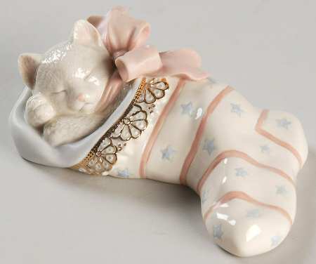 Classic Cat Collection Christmas Dreams-Cat Sleeping In Stockin - Boxed