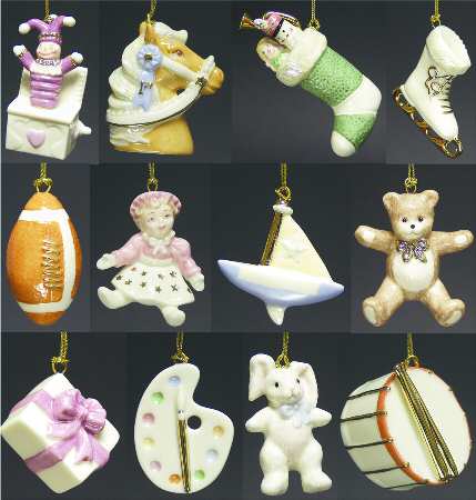 Toyland Ornaments 12 Piece Boxed Set - With Box
