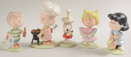 Peanuts Figurines Barbecue-Boxed Set Of 5 - No Box
