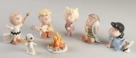 Peanuts Figurines Camping Adventure-7 Pc Set - Boxed