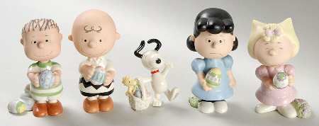Peanuts Figurines It's The Easter Beagle-5 Pc Set - Boxed