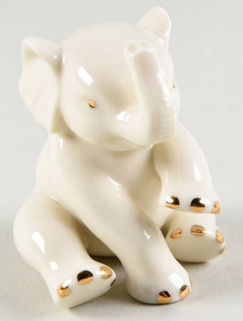 Classic Ivory Miniatures Sitting Elephant - Boxed