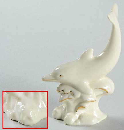 Classic Ivory Miniatures Dancing Dolphin-Star Fish - No Box