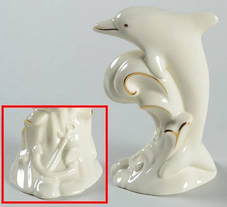 Classic Ivory Miniatures Dancing Dolphin-Anchor - No Box