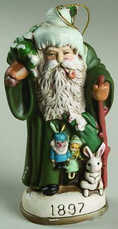 Memories of Santa Czech Santa Dressed In Green - Boxed