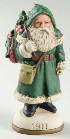 Memories of Santa St Nicholas In Green Suit - Boxed