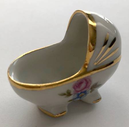 Limoges Miniature Figurines & Giftware Baby Crib-White - No Box