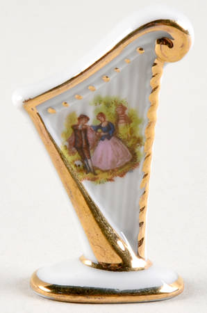 Limoges Miniature Figurines & Giftware Harp - White - No Box