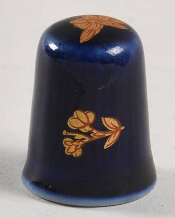 Limoges Miniature Figurines & Giftware Thimble - Blue - No Box