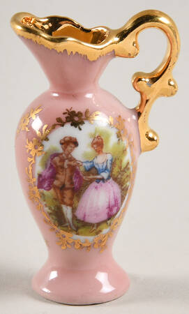 Limoges Miniature Figurines & Giftware Pitcher-Pink - No Box