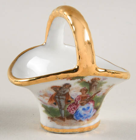 Limoges Miniature Figurines & Giftware Basket - Serenade - No Box