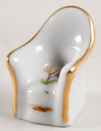 Limoges Miniature Figurines & Giftware Chair-Round, 1 Flower Spray - No Box